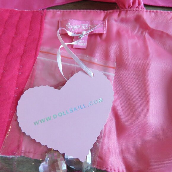 DOLLS KILL Sugar Thrillz Dazzle Me Pink Heart Jewelled Corset Top - Size S NWT - Picture 14 of 15